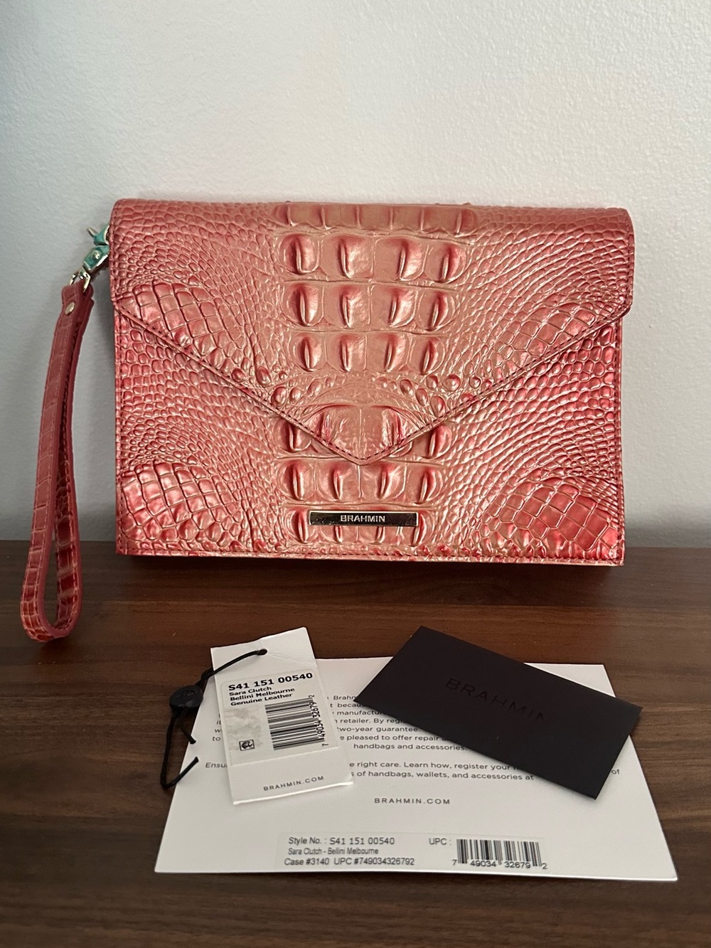 Brahmin Sara Bellini Clutch Melbourne leather